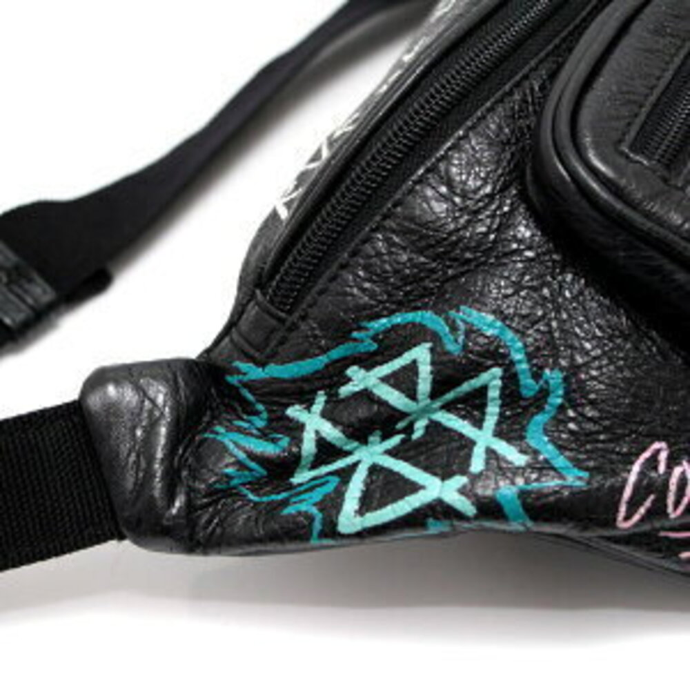 Balenciaga Graffiti Explorer Body Bum Crossbody Belt Bag Black Multicolor - Picture 5 of 6